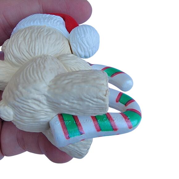 Vintage 1993 Baby's 2nd Christmas Ornament Bear with Candy Cane - Picture 6 of 10